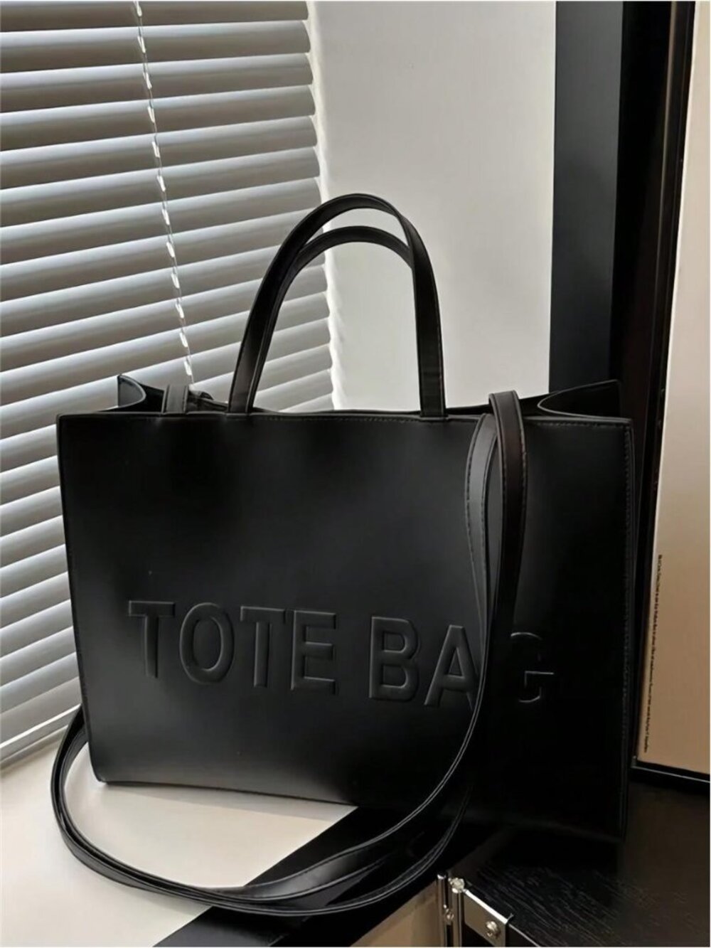 Large Capacity Fashion Tote Bag, Solid Color Simple Casual Crossbody Bag,